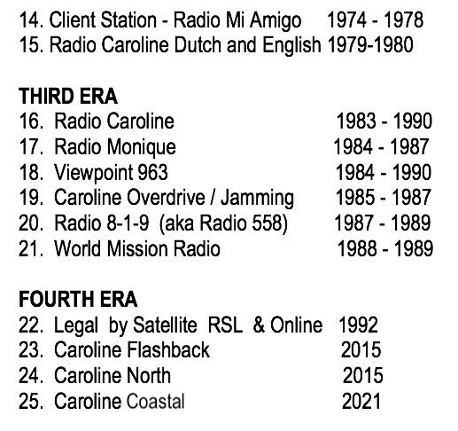 Radio caroline Voices on the air eras 3 and 4